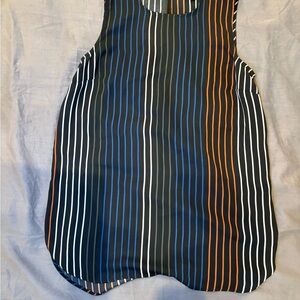Who What Wear Striped Tank Top in Black, White, Blue, and Orange
